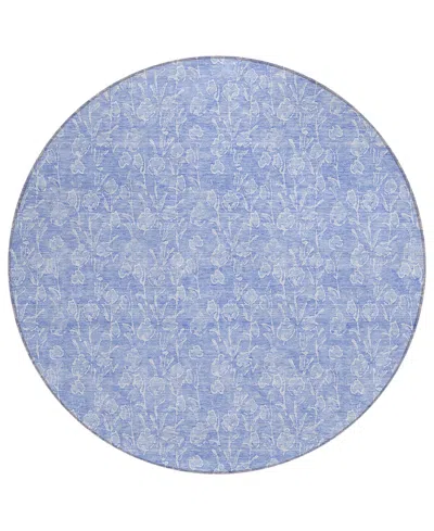 Addison Chantille Acn691 8'x8' Round Area Rug In Denim