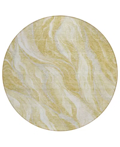 Addison Chantille Acn720 8'x8' Round Area Rug In Gold | ModeSens