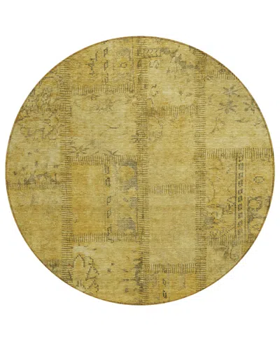 Addison Chantille Acn685 8'x8' Round Area Rug In Moss