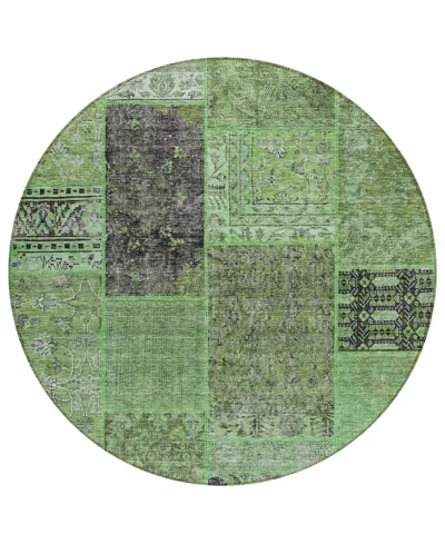 Addison Chantille Acn669 8'x8' Round Area Rug In Green