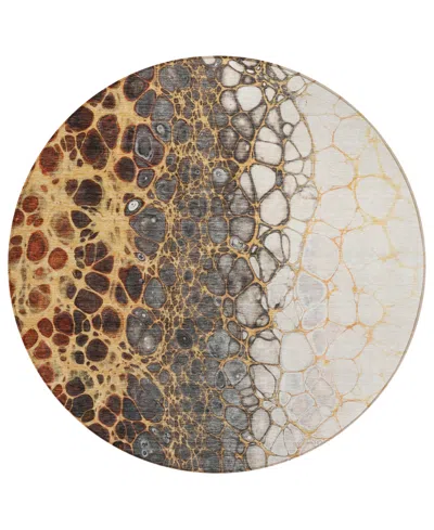 Addison Chantille Acn707 8'x8' Round Area Rug In Ivory
