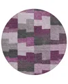 Addison Chantille Acn659 8'x8' Round Area Rug In Mauve