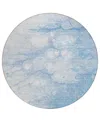 Addison Chantille Acn662 8'x8' Round Area Rug In Mist
