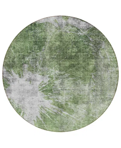 Addison Chantille Acn719 8'x8' Round Area Rug In Moss