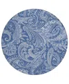 Addison Chantille Acn654 8'x8' Round Area Rug In Navy