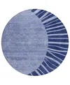 Addison Chantille Acn668 8'x8' Round Area Rug In Navy