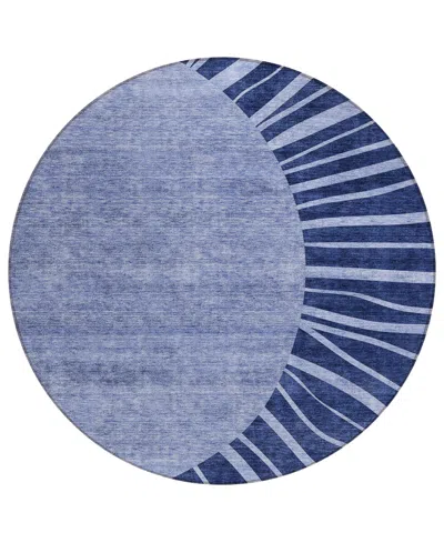 Addison Chantille Acn668 8'x8' Round Area Rug In Navy