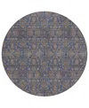 Addison Chantille Acn702 8'x8' Round Area Rug In Navy