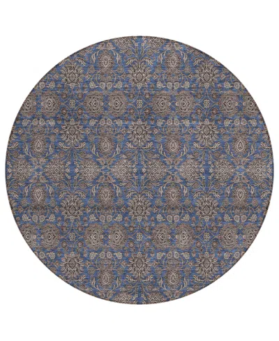 Addison Chantille Acn702 8'x8' Round Area Rug In Navy