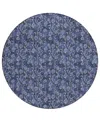 Addison Chantille Acn668 8'x8' Round Area Rug In Navy