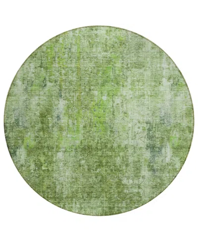Addison Chantille Acn656 8'x8' Round Area Rug In Olive