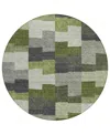 Addison Chantille Acn659 8'x8' Round Area Rug In Olive
