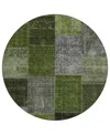 Addison Chantille Acn663 8'x8' Round Area Rug In Olive