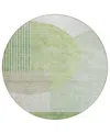 Addison Chantille Acn678 8'x8' Round Area Rug In Olive