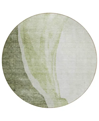 Addison Chantille Acn667 8'x8' Round Area Rug In Olive