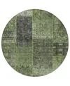 Addison Chantille Acn669 8'x8' Round Area Rug In Olive