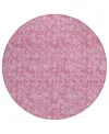 Addison Chantille Acn691 8'x8' Round Area Rug In Rose