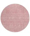 Addison Chantille Acn703 8'x8' Round Area Rug In Rose