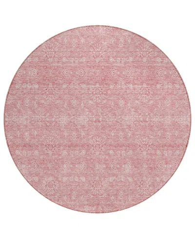 Addison Chantille Acn703 8'x8' Round Area Rug In Rose