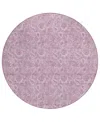 Addison Chantille Acn662 8'x8' Round Area Rug In Rose