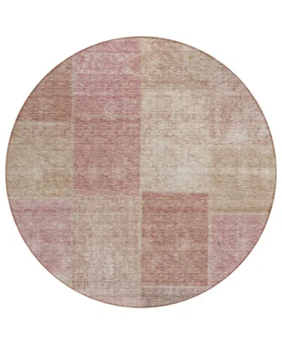 Addison Chantille Acn664 8'x8' Round Area Rug In Rose