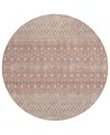 Addison Chantille Acn709 8'x8' Round Area Rug In Rose