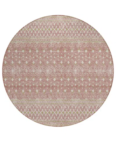 Addison Chantille Acn709 8'x8' Round Area Rug In Rose