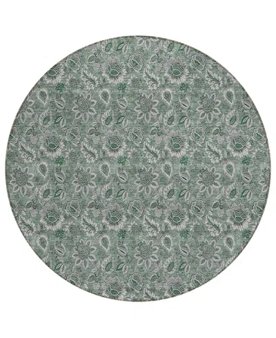 Addison Chantille Acn661 8'x8' Round Area Rug In Sage