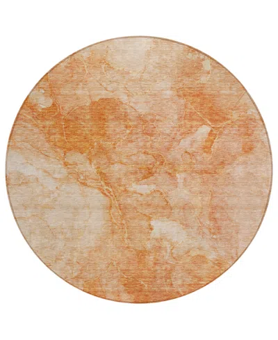 Addison Chantille Acn688 8'x8' Round Area Rug In Salmon
