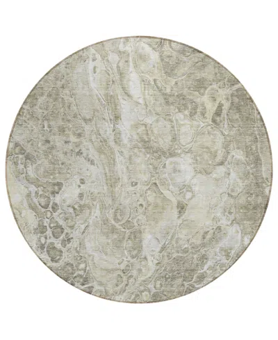 Addison Chantille Acn670 8'x8' Round Area Rug In Tan