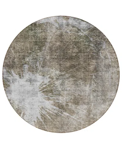 Addison Chantille Acn719 8'x8' Round Area Rug In Taupe