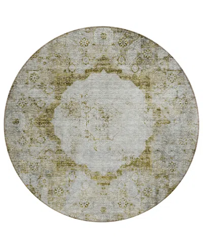 Addison Chantille Acn675 8'x8' Round Area Rug In Taupe