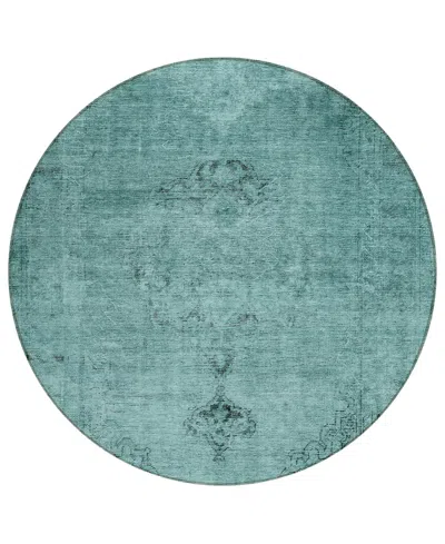 Addison Chantille Acn658 8'x8' Round Area Rug In Teal