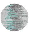Addison Chantille Acn704 8'x8' Round Area Rug In Teal