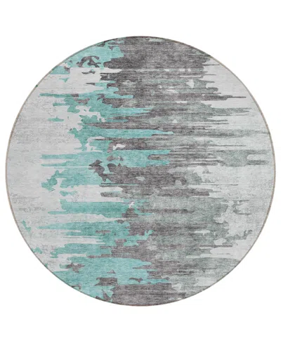 Addison Chantille Acn704 8'x8' Round Area Rug In Teal