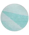 Addison Chantille Acn706 8'x8' Round Area Rug In Teal