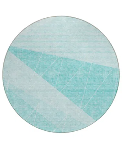 Addison Chantille Acn706 8'x8' Round Area Rug In Teal