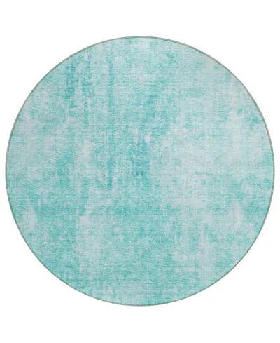 Addison Chantille Acn656 8'x8' Round Area Rug In Teal