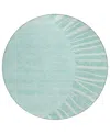 Addison Chantille Acn668 8'x8' Round Area Rug In Teal