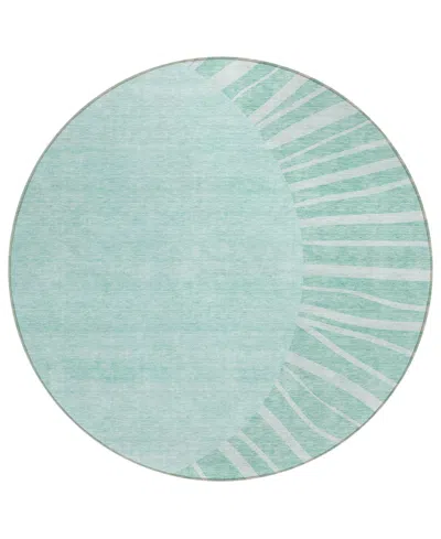 Addison Chantille Acn668 8'x8' Round Area Rug In Teal