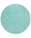 Addison Chantille Acn691 8'x8' Round Area Rug In Teal