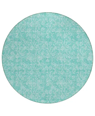 Addison Chantille Acn691 8'x8' Round Area Rug In Teal