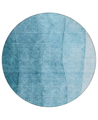 Addison Chantille Acn690 8'x8' Round Area Rug In Teal
