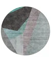 Addison Chantille Acn716 8'x8' Round Area Rug In Teal