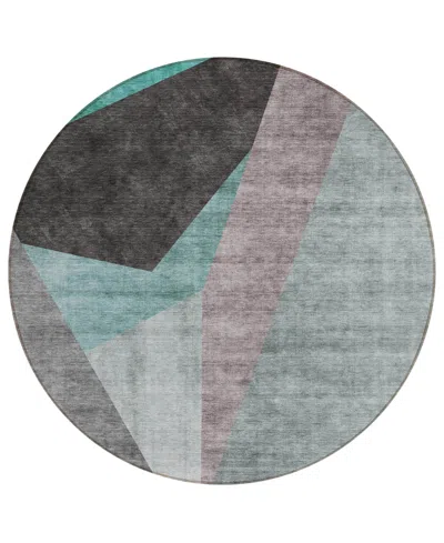 Addison Chantille Acn716 8'x8' Round Area Rug In Teal