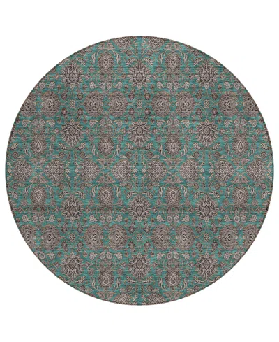 Addison Chantille Acn702 8'x8' Round Area Rug In Teal
