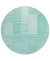 Addison Chantille Acn686 8'x8' Round Area Rug In Teal