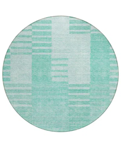 Addison Chantille Acn686 8'x8' Round Area Rug In Teal