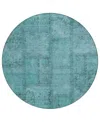 Addison Chantille Acn685 8'x8' Round Area Rug In Teal