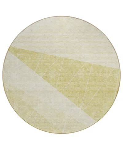 Addison Chantille Acn706 8'x8' Round Area Rug In Wheat